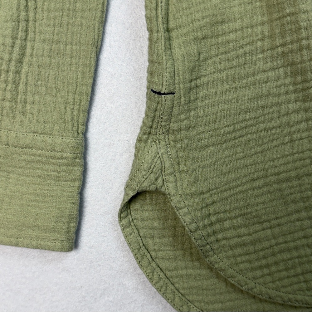J.Crew Button Up Shirt Women’s 00 | 100% Cotton | Green - Picture 6 of 13